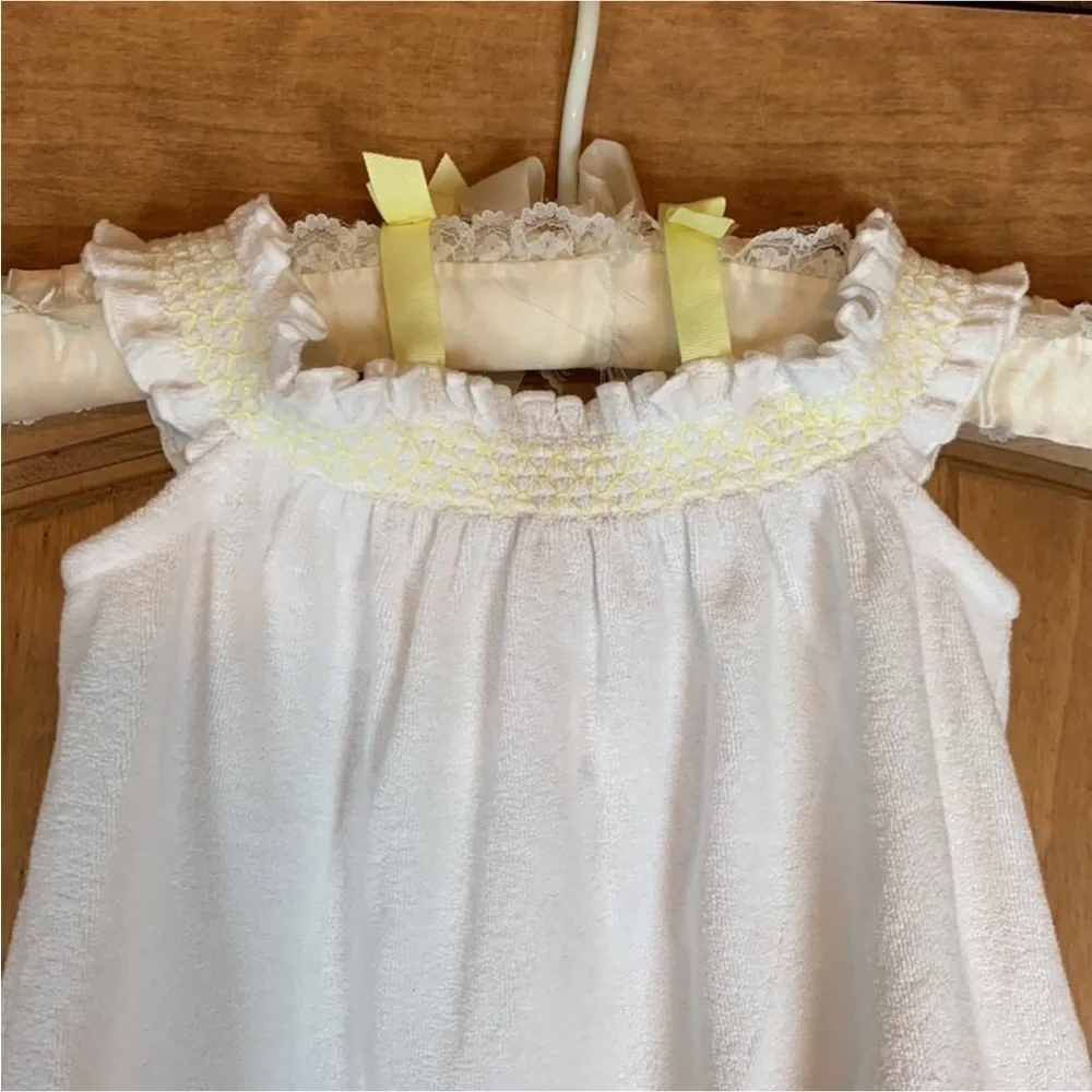 Janie and Jack white terry cover-up / summer dress Size 3-6 Months New with tag